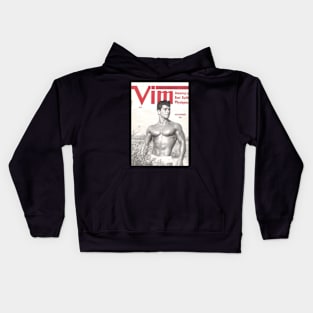 VIM America's Best Built Physiques - Vintage Physique Muscle Male Model Magazine Cover Kids Hoodie